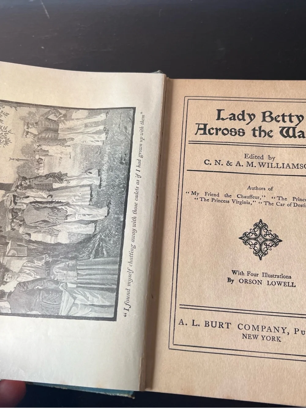 Antique 1906 Lady Betty Across the Water C.N. & A.M. Williamson Hardcover Book